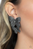 Paparazzi Earring - Blushing Butterflies - Silver