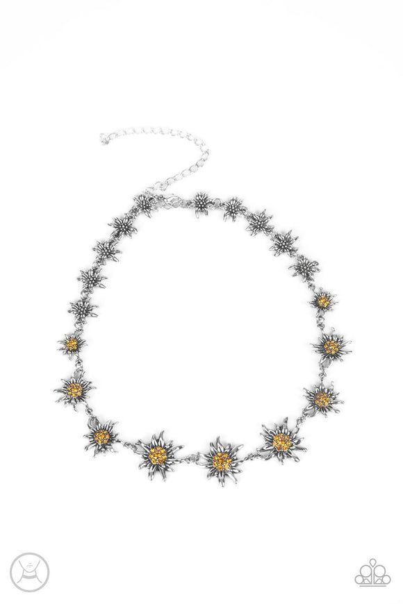 Paparazzi Necklace - Get Up and GROW - Yellow Choker