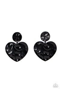 Paparazzi Earring - Just a Little Crush - Black