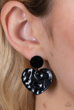 Paparazzi Earring - Just a Little Crush - Black