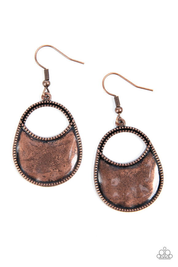 Paparazzi Earring - Rio Rancho Relic - Copper
