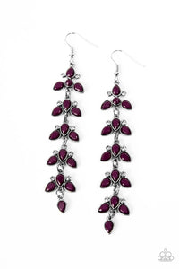 Paparazzi Earring - Fanciful Foliage - Purple