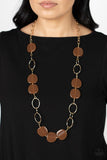 Paparazzi Necklace - Posh Promenade - Brown