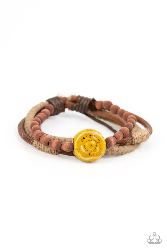 Paparazzi Bracelet - Existential Earth Child - Yellow