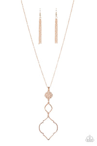 Paparazzi Necklace - Marrakesh Mystery - Rose Gold