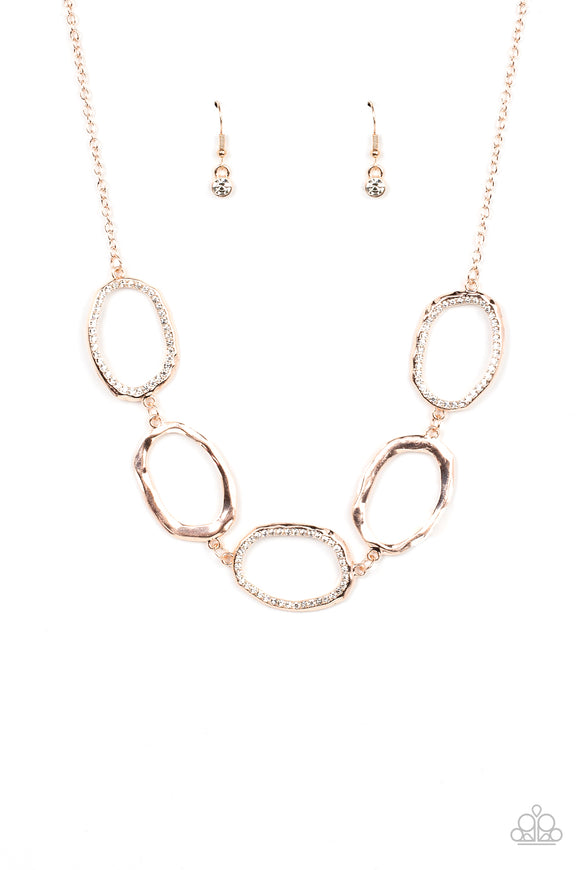 Paparazzi Necklace - Gritty Go-Getter - Rose Gold