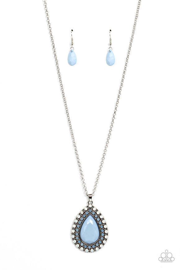 Paparazzi Necklace - DROPLET Like Its Hot - Blue