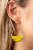Paparazzi Earring - Head-Over-Horizons - Yellow