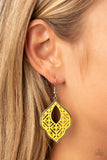 Paparazzi Earring - Thessaly Terrace - Yellow