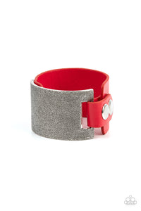 Paparazzi Urban Bracelet - Studded Synchronism - Red