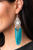 Paparazzi Earring - Pretty in PLUMES - Blue