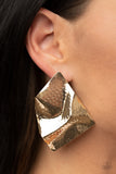 Paparazzi Earring - Modern Maverick - Gold