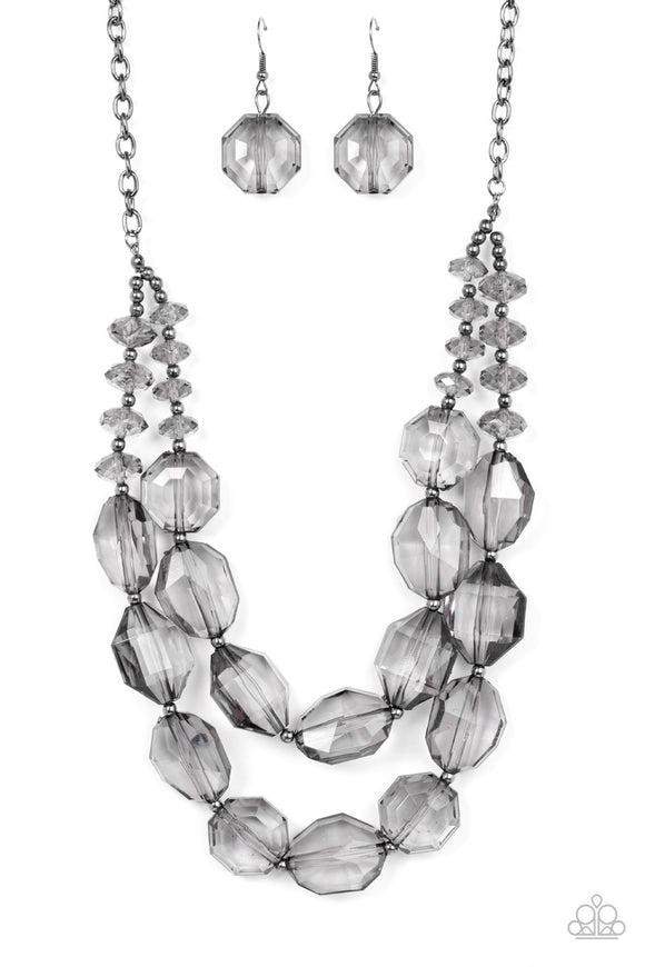 Paparazzi Necklace - Icy Illumination - Black