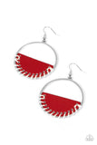 Paparazzi Earring - Lavishly Laid Back - Red