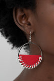 Paparazzi Earring - Lavishly Laid Back - Red
