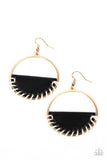 Paparazzi Earring - Lavishly Laid Back - Black