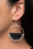 Paparazzi Earring - Lavishly Laid Back - Black