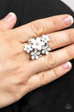 Paparazzi Ring - Boastful Blooms - White