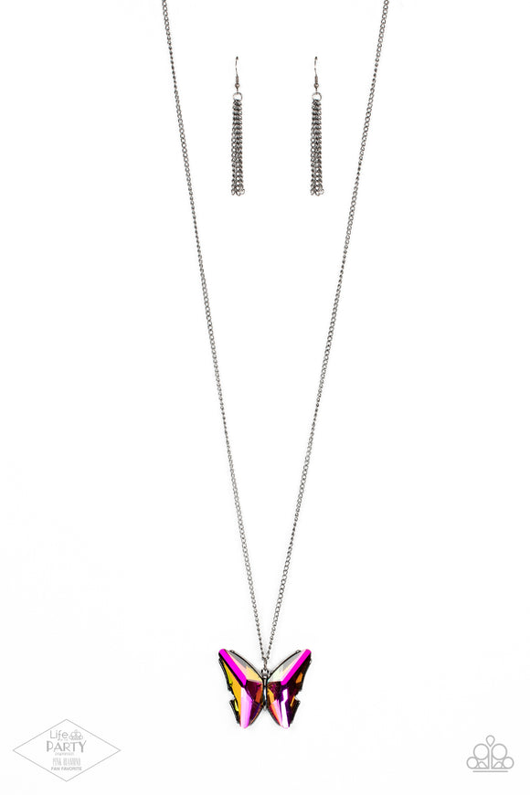 Paparazzi Necklace - The Social Butterfly Effect - Multi LOP