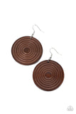 Paparazzi Earring - Caribbean Cymbal - Brown