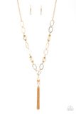 Paparazzi Necklace - Taken with Tassels - Gold