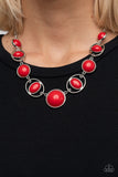 Paparazzi Necklace - Eye of the BEAD-holder - Red