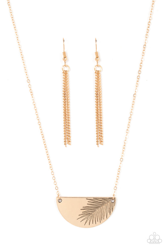 Paparazzi Necklace - Cool, PALM, and Collected - Gold