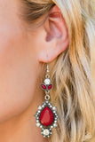 Paparazzi Earring - SELFIE-Esteem - Red