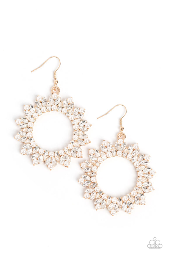 Paparazzi Earring - Combustible Couture - Gold