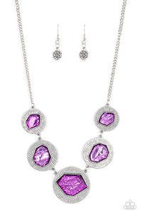 Paparazzi Necklace - Raw Charisma - Purple