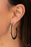 Paparazzi Earring - Learning Curve - Silver Hoop