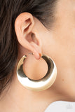 Paparazzi Earring - Power Curves - Gold Hoop