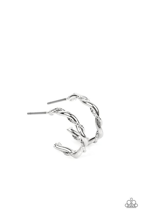 Paparazzi Earring - Irresistibly Intertwined - Silver