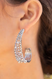 Paparazzi Earring - Cold as Ice - White Hoop LOP