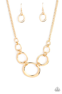 Paparazzi Necklace - Short Circuit - Gold