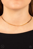 Paparazzi Necklace - In No Time Flat - Gold Choker