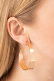 Paparazzi Earring - Flat Out Fashionable - Gold Hoop