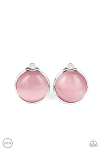 Paparazzi Earring - Cool Pools - Pink Clip-On