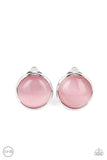 Paparazzi Earring - Cool Pools - Pink Clip-On