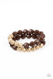 Paparazzi Bracelet - Grecian Glamour - Brown