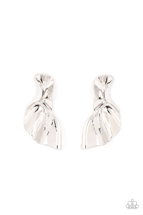 Paparazzi Earring - METAL-Physical Mood - Silver
