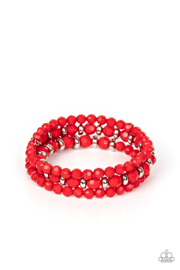 Paparazzi Bracelet - Its a Vibe - Red
