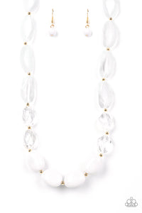 Paparazzi Necklace - Private Paradise - White