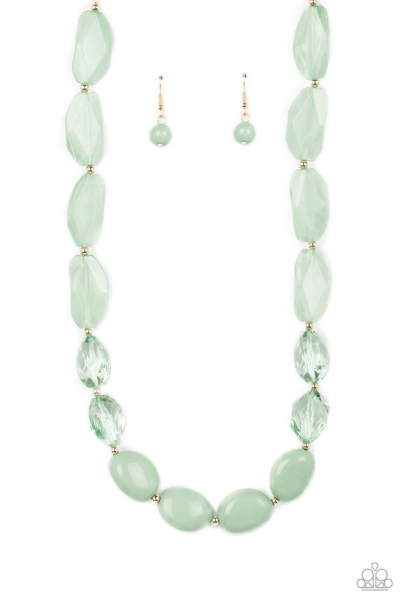 Paparazzi Necklace - Private Paradise - Green