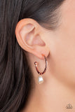 Paparazzi Earring - GLAM Overboard - Copper Hoop