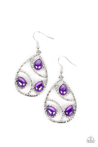 Paparazzi Earring - Send the BRIGHT Message - Purple