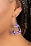 Paparazzi Earring - Send the BRIGHT Message - Purple