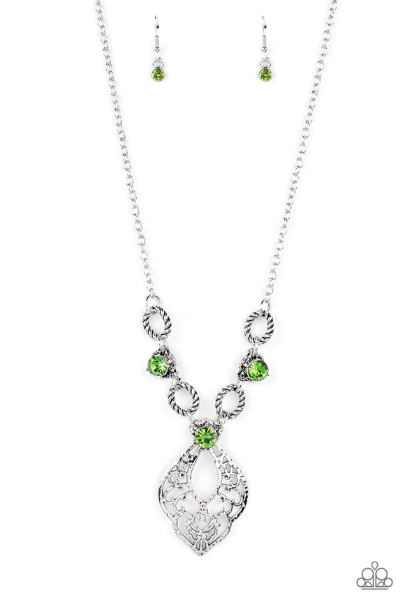 Paparazzi Necklace - Contemporary Connections - Green