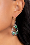 Paparazzi Earring - Send the BRIGHT Message - Green