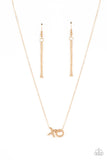 Paparazzi Necklace - Hugs and Kisses - Gold